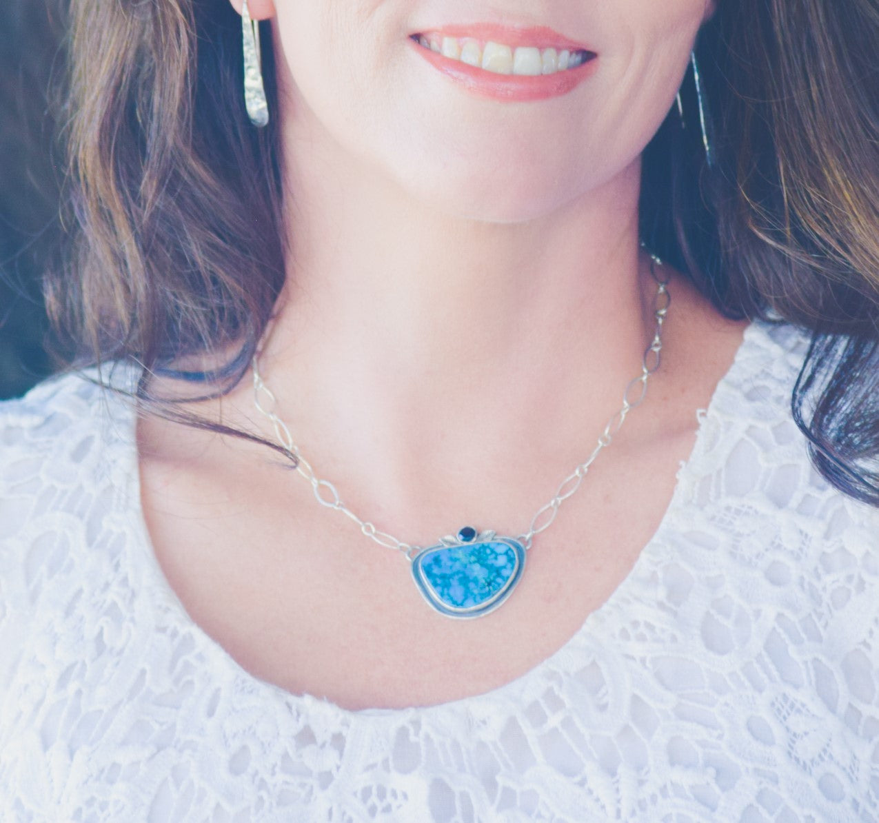 Ithaca Peak Turquoise and Smoky Quartz Necklace