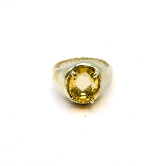 Citrine and Sterling Silver Cocktail Ring