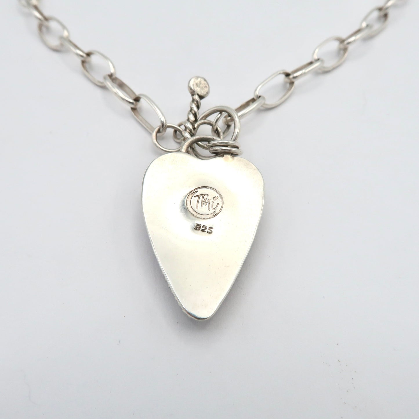 Strawberry Chocolate Cake Heart Necklace Sterling Silver