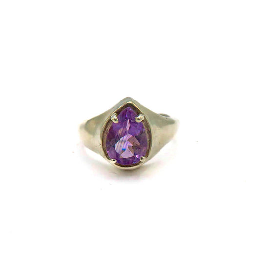 Amethyst and Sterling Silver Cocktail Ring
