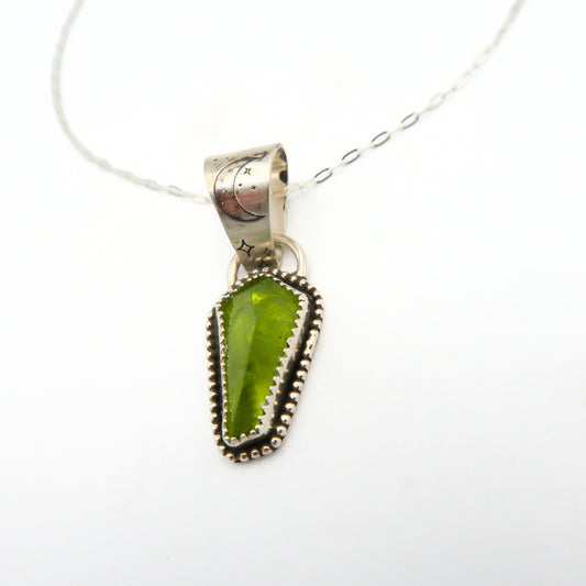 Peridot Sterling Silver Moonscape Pendant