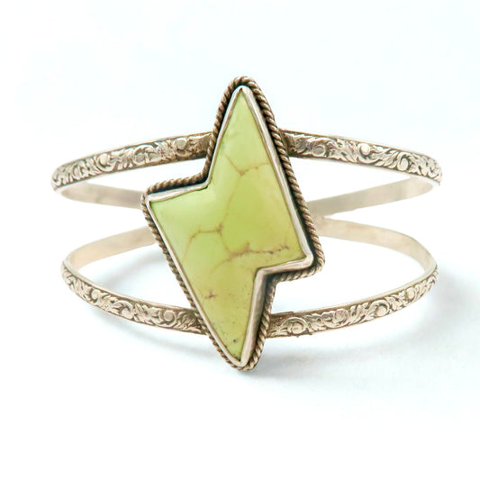 Lightning Bolt Sterling Silver Cuff Bracelet
