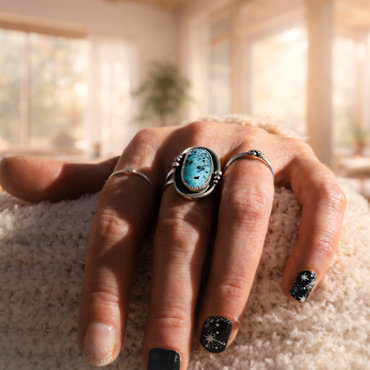 Kingman Turquoise Statement Ring