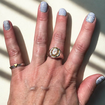 Citrine and Sterling Silver Cocktail Ring