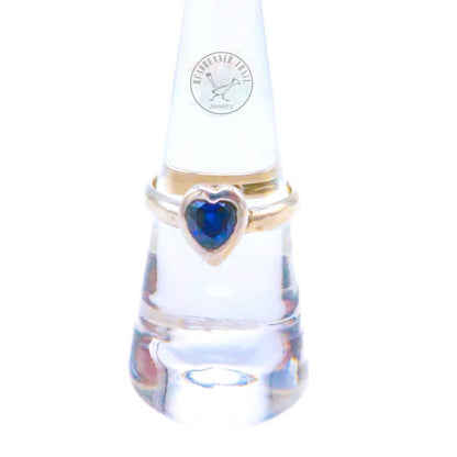 Sapphire Sterling Silver Heart Ring