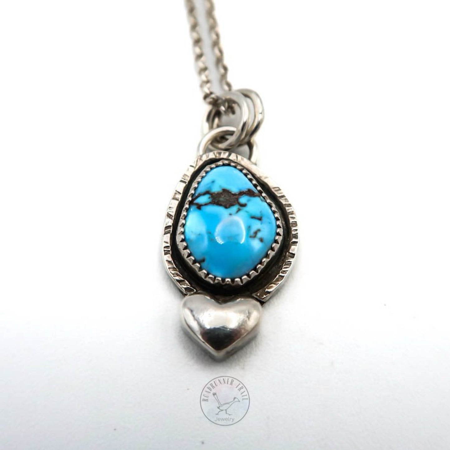 Golden Hills Turquoise Sterling Silver Heart Pendant Necklace