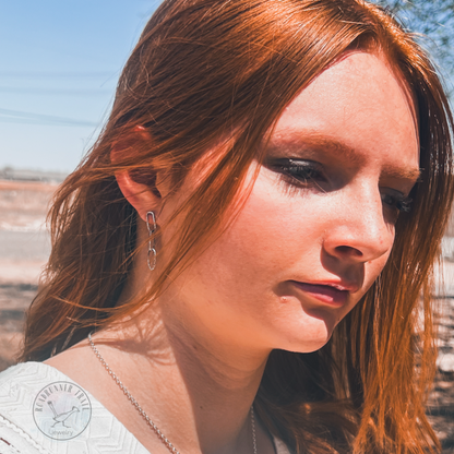 Paperclip Chain Sterling Silver Earrings