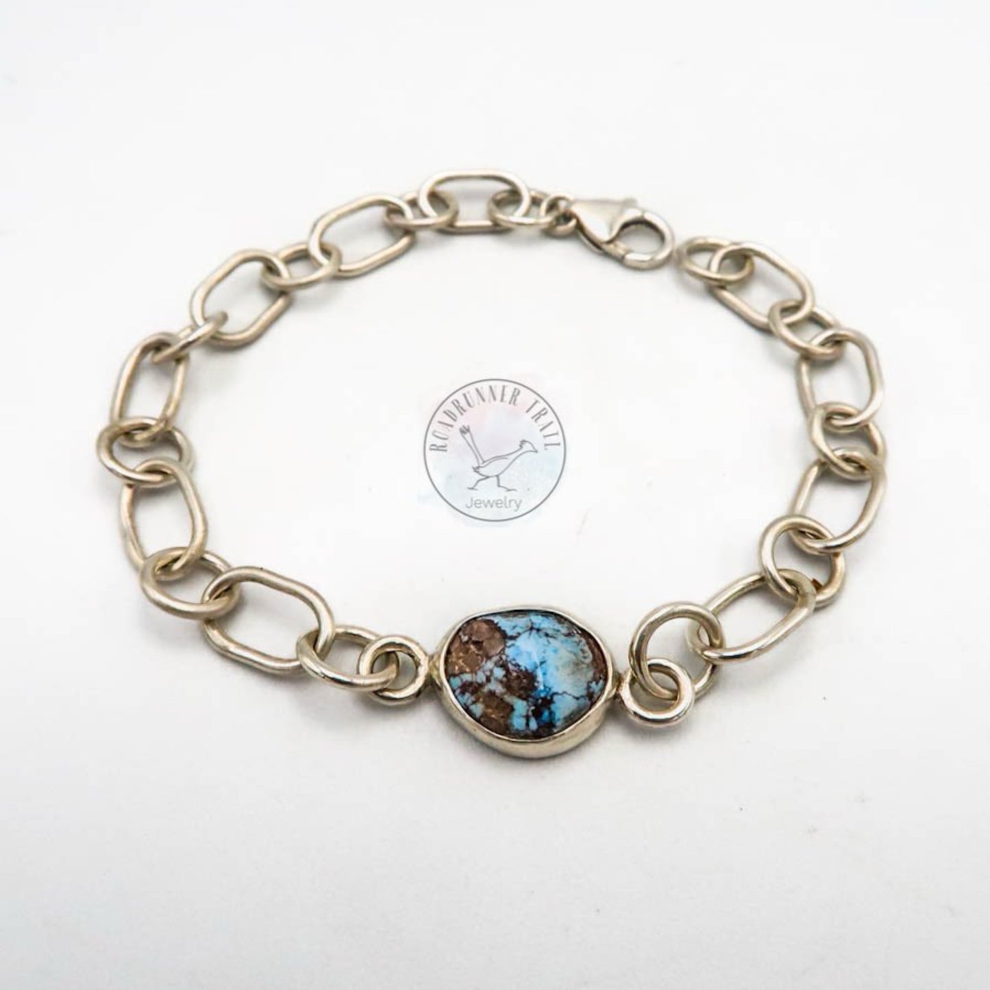 Golden Hills Turquoise Sterling Silver Chunky Link Bracelet