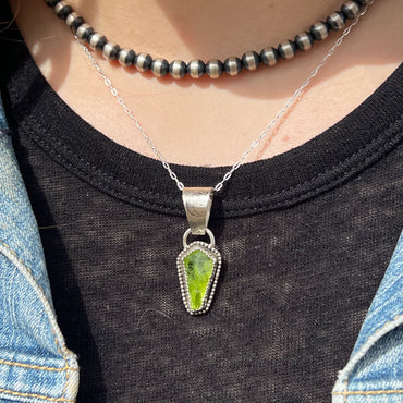 Peridot Sterling Silver Moonscape Pendant