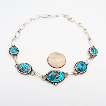 Turquoise Sterling Silver Choker Necklace