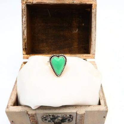 Variscite Heart Ring| Sterling Silver