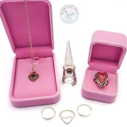 Garnet Sterling Silver Sweetheart Ring