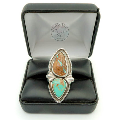 Royston Ribbon Turquoise Sterling Silver Statement Ring