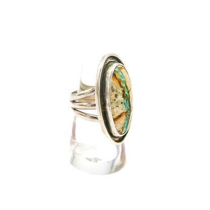 Royston Ribbon Turquoise and Sterling Silver Statement Ring