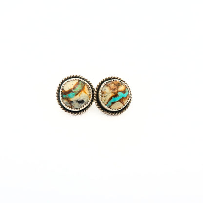 Royston Ribbon Sterling Silver Stud Earrings