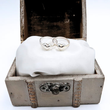 Puffy Heart Dainty Ring | Sterling Silver