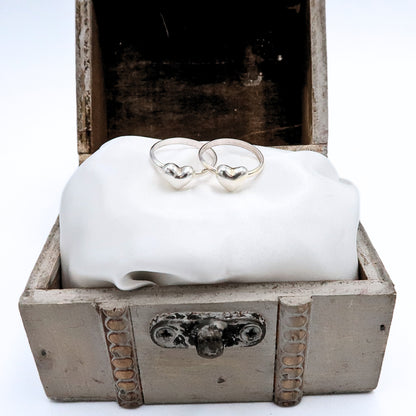 Puffy Heart Dainty Ring | Sterling Silver