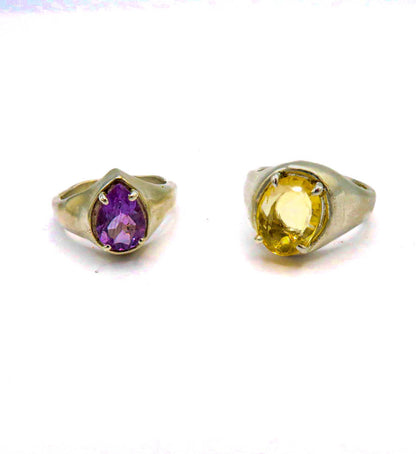 Citrine and Sterling Silver Cocktail Ring