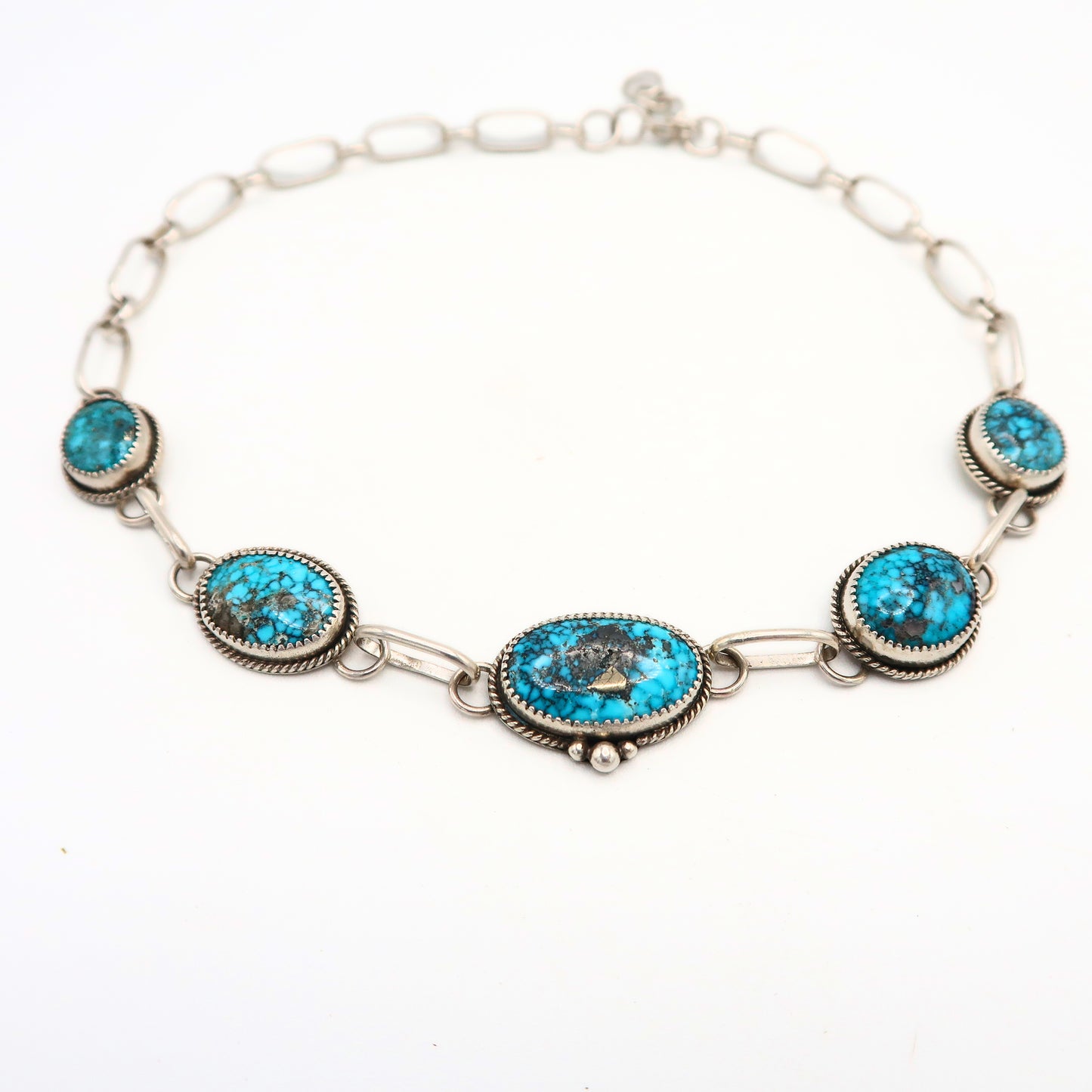 Turquoise Sterling Silver Choker Necklace