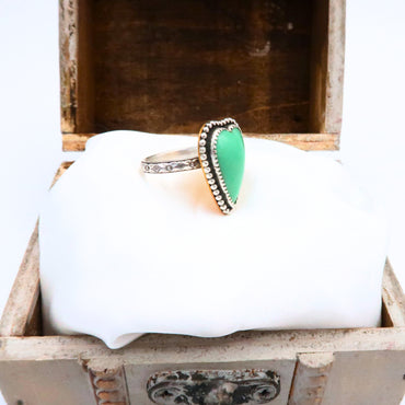 Variscite Heart Ring| Sterling Silver