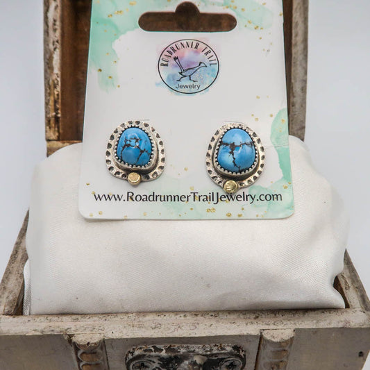 Golden Hills Turquoise Stud Earrings