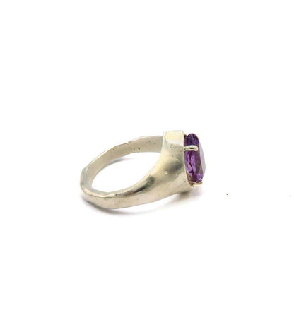 Amethyst and Sterling Silver Cocktail Ring