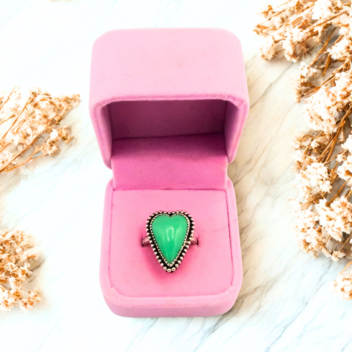 Variscite Heart Ring| Sterling Silver