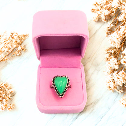 Variscite Heart Ring| Sterling Silver