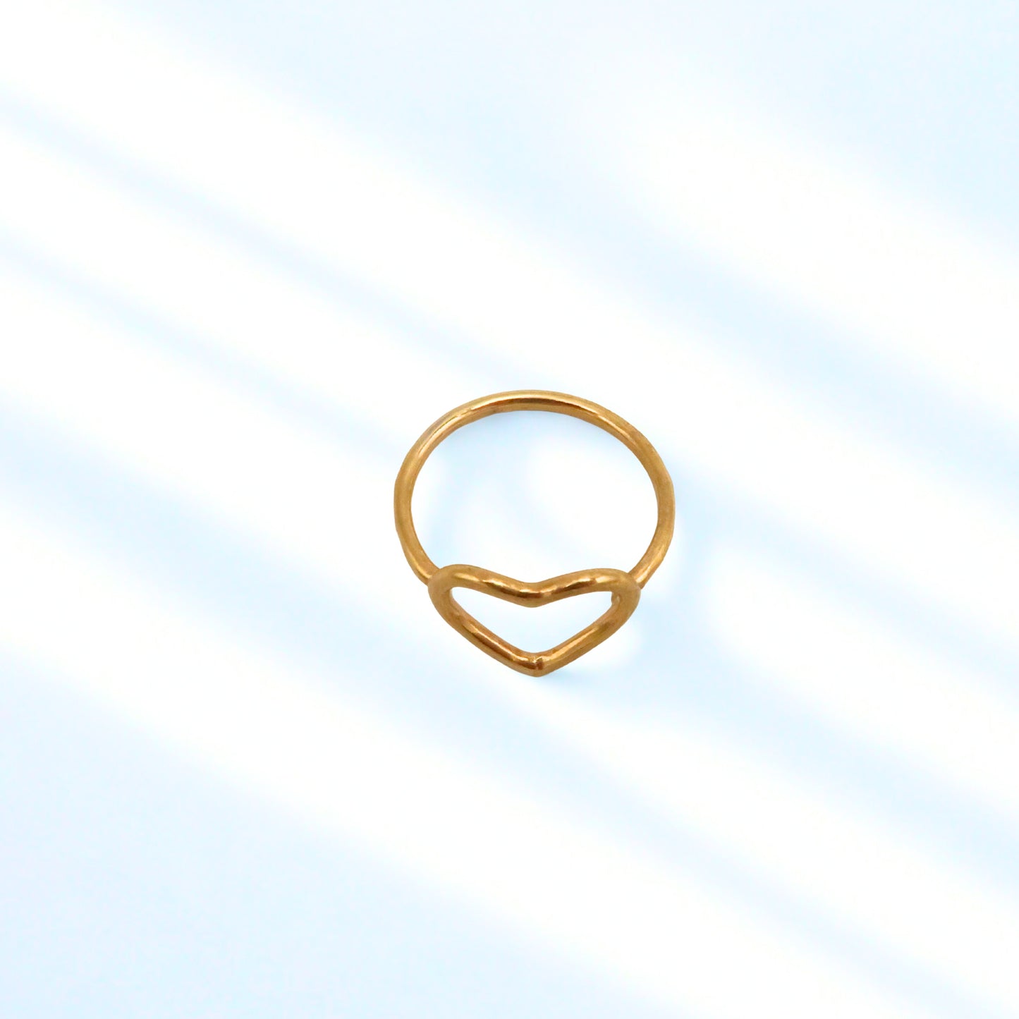 Gold Ancient Bronze Heart Ring