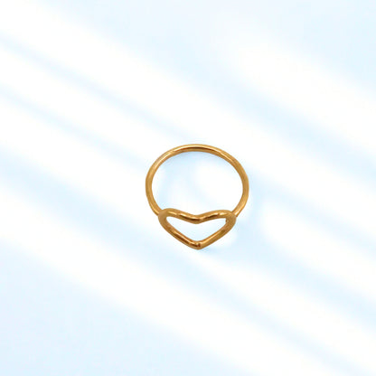 Gold Ancient Bronze Heart Ring
