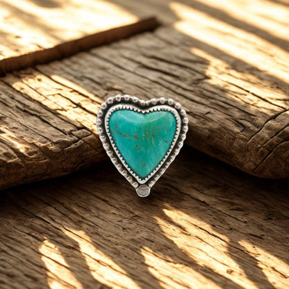 Turquoise Sterling Silver Heart Ring