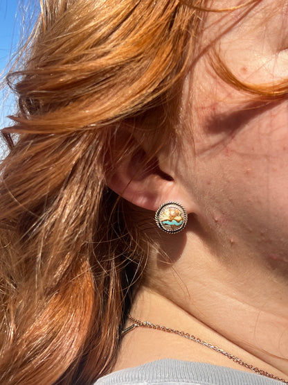 Royston Ribbon Sterling Silver Stud Earrings