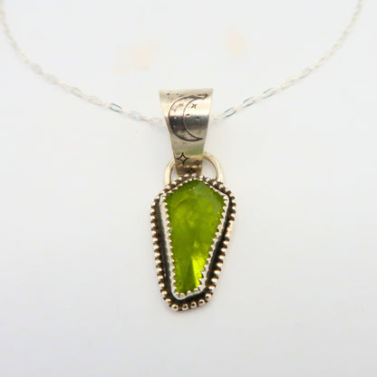 Peridot Sterling Silver Moonscape Pendant