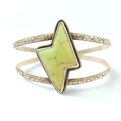 Lightning Bolt Sterling Silver Cuff Bracelet