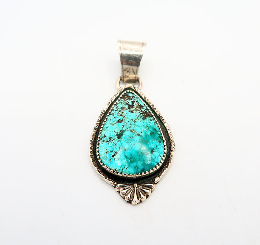 Turquoise Sterling Silver Statement Pendant