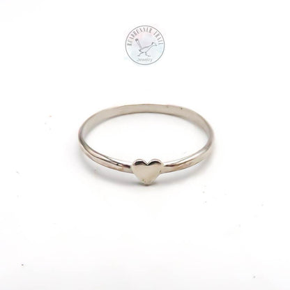 Sterling Silver Heart Stacking Ring