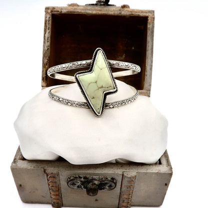 Lightning Bolt Sterling Silver Cuff Bracelet