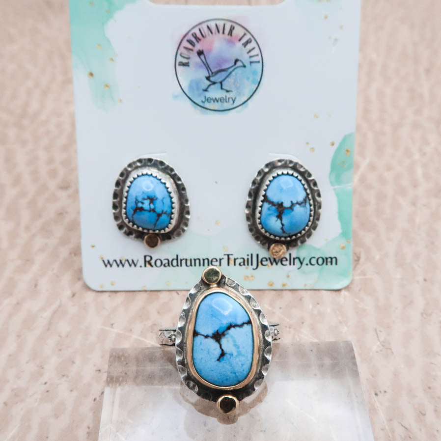 Golden Hills Turquoise Stud Earrings