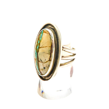 Royston Ribbon Turquoise and Sterling Silver Statement Ring