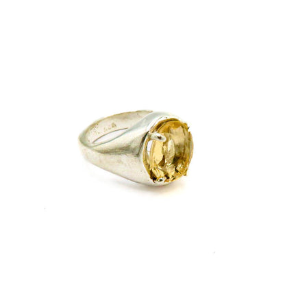 Citrine and Sterling Silver Cocktail Ring