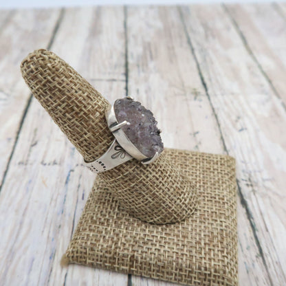 Amethyst Drusy Ring