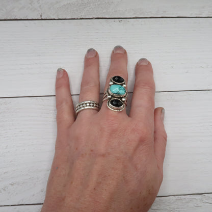 Sterling Silver Beaded Comfort Ring | Sterling Silver