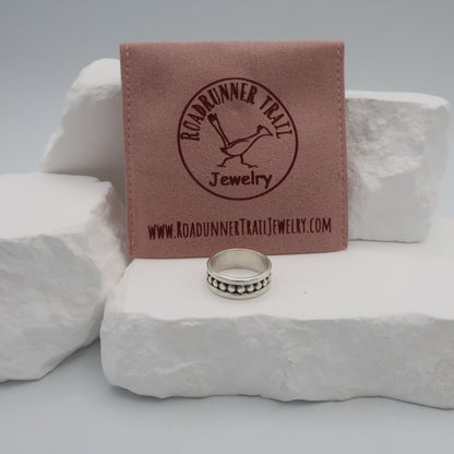 Sterling Silver Beaded Comfort Ring | Sterling Silver