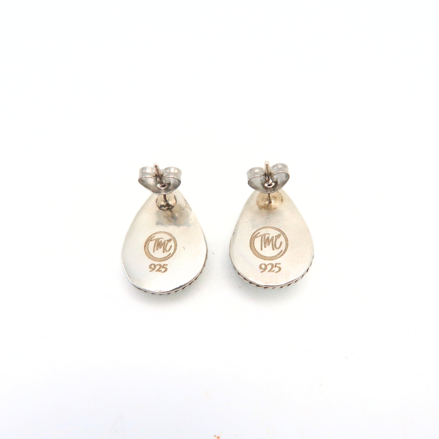 Turquoise Sterling Silver Teardrop Stud Earrings